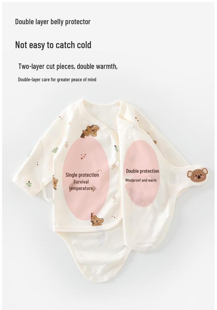 A-Class Pure Cotton Long Sleeve Newborn Romper - Boneless, Spring Wear for Babies