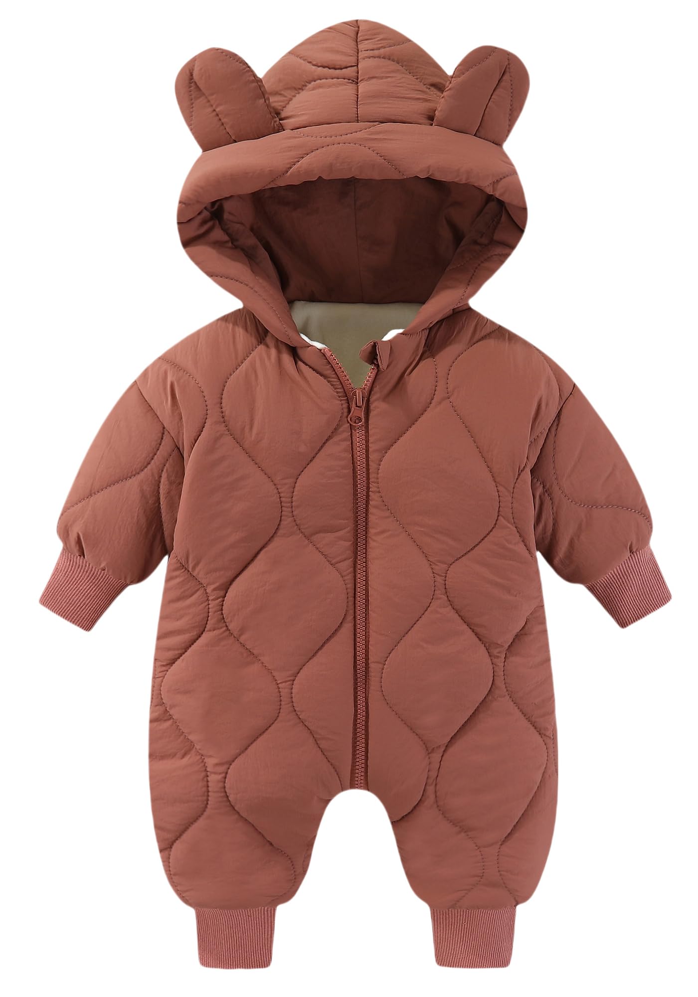 

Maeau Детский комбинезон с длинным рукавом, милый зимний ромпер с мишкой для новорожденных мальчиков и кофейного цвета, размер 73, комбинезон, для младенцев, для девочек, осенне-зимний наряд, цвет, кофейный