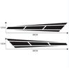 Sport Racing Car Hood Stripe Vinyl Stickers Cover Decals Bonnet Decor Black 2Pcs