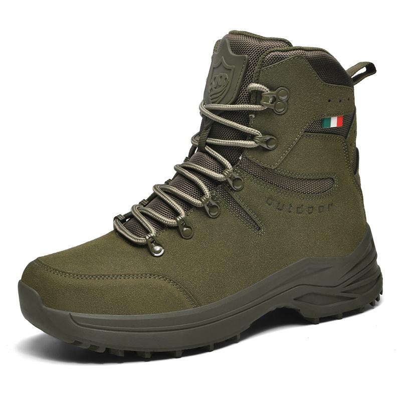 

Men Outdoor Casual Sports Summer Boots Breathable High Top Low Top Hiking Shoes Anti slip Lace Shock absorbing High top Low 39