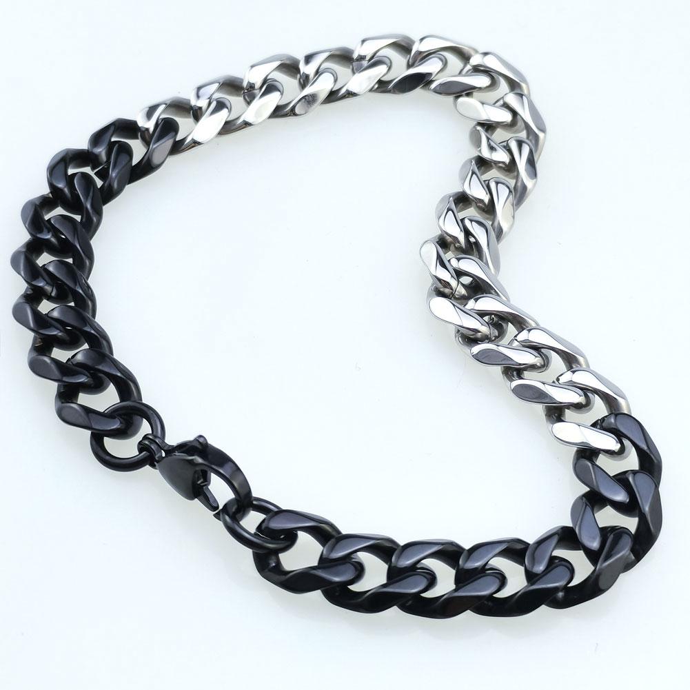 New 316L Stainless Steel Black and Primary Color Dual Hip Hop Bracelet Anklet
