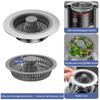 Stainless Steel Sink Pop-up Drain Basket Kitchen Sink Bounce Core Plug Anti-odor Leakage Stopper for Vegetable Washing Basin
