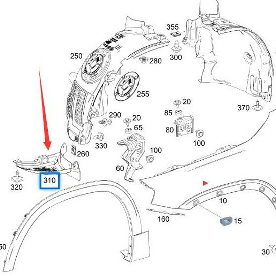 2476900503 & 2476900603: Mercedes-Benz GLB W247 Front Inner Lining Small Triangular Panels