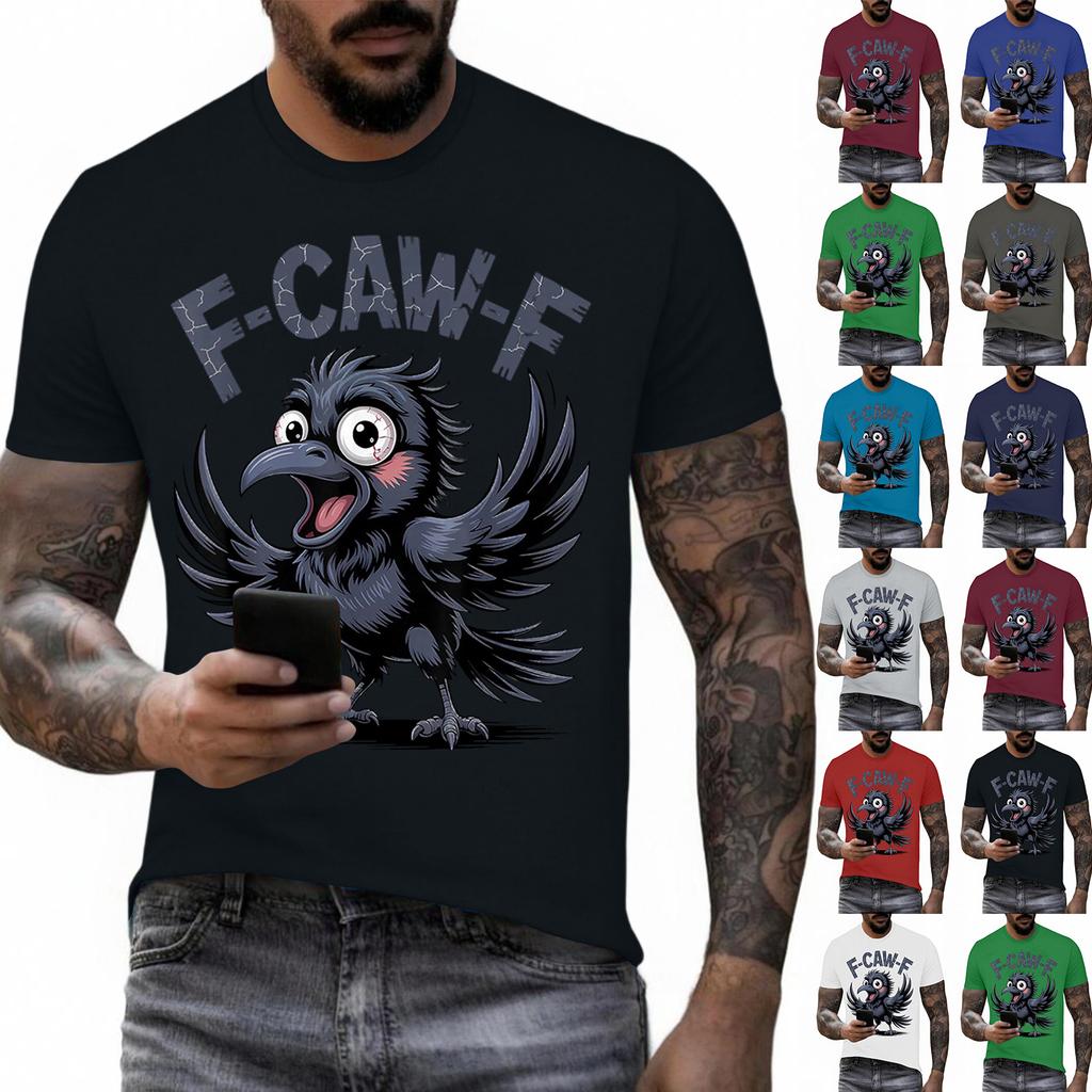 Funny F Caw F Chicken Rooster Cawing F-Caw-F Saying Pun T-Shirt