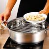 Runder Dämpfeinsatz Hitzebeständige Grillrost Edelstahl Antihaft-Grillrost Dämpfeinsatz zum Kochen Backen