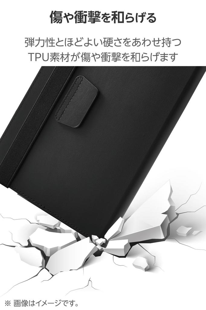 Elecom IPad Mini Pro Mini Soft with Two Stand Modes and Stylus (A17 2024) (6th Generation) Case, Leather, Lightweight, Holder, TB-A25SPLF2BK