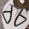 Plus Size Female Vintage Polka Sexy Lace Lace Color Cotton 10A Antibacterial Cotton Extended Crotch Panties