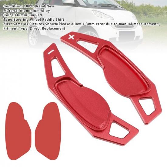 Steering Wheel Paddle Shifter Extension For Smart Aluminium Red