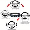 Dragon Duel Steering Wheel Covers Anti Slip Elasticity Car Accessories Steering Wheel Protector Universal 15 Inch for Cars SUV