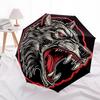 1pc Wolf Head Fashionable Automatic Opening/Closing Folding Umbrella with 8 Bones, Windproof Portable, Daily Use039