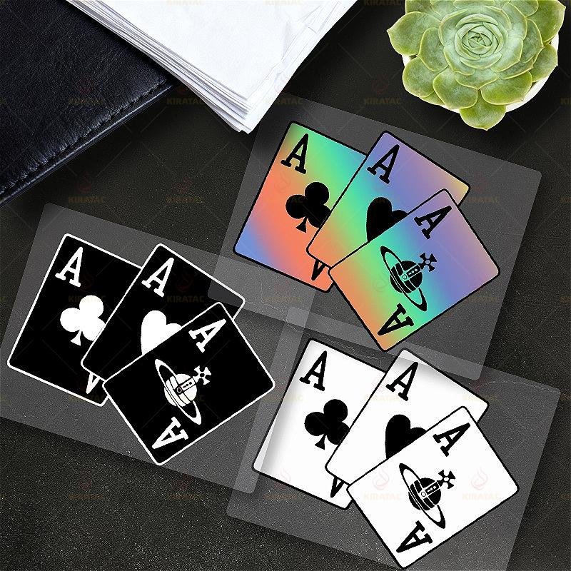 1pc Playing Cards Motorcycle Stickers for Motorcycle Fairing Tailbox Helmet Car Window Trunk Scooter Waterproof Vinyl Decals