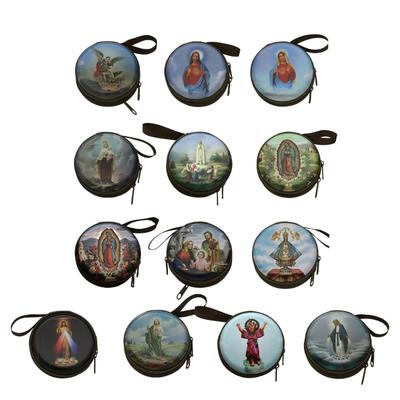 Catholic Rosary Pouch Religious Jewelry Storage Box Coin Purses Rosary Prayer Bag Religious Jewelry Storage Box Gift