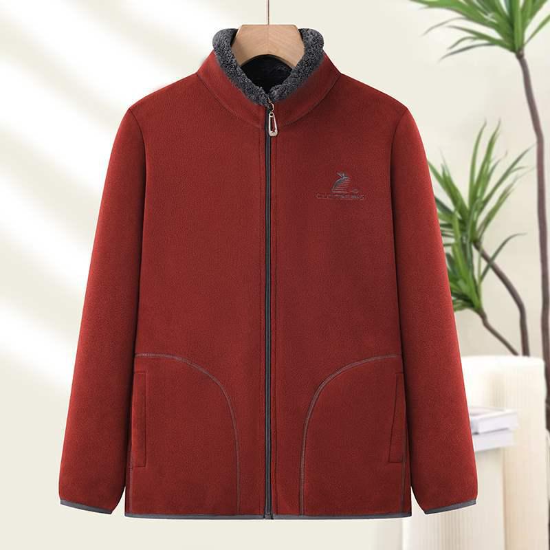 

Mid-Aged & Elderly Women s Fleece Jacket - Autumn/Winter Warm Velvet Sweatshirt L up to 53kg