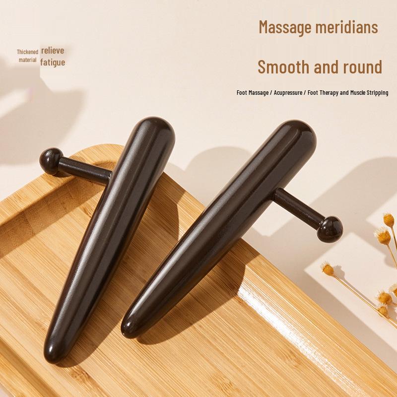 Sandalwood Acupoint Massager Stick - Traditional Chinese Meridian Tool, Wooden Full Body Fascia Scraper