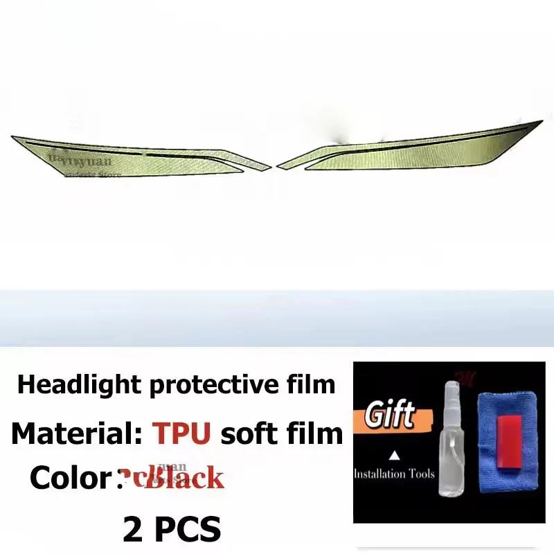 2Pcs Pre-Cut 2024-2025 For BYD Qin L DM-i Car Clear PPF TPU Sticker Transparent Black Headlight Protective Film Accessories