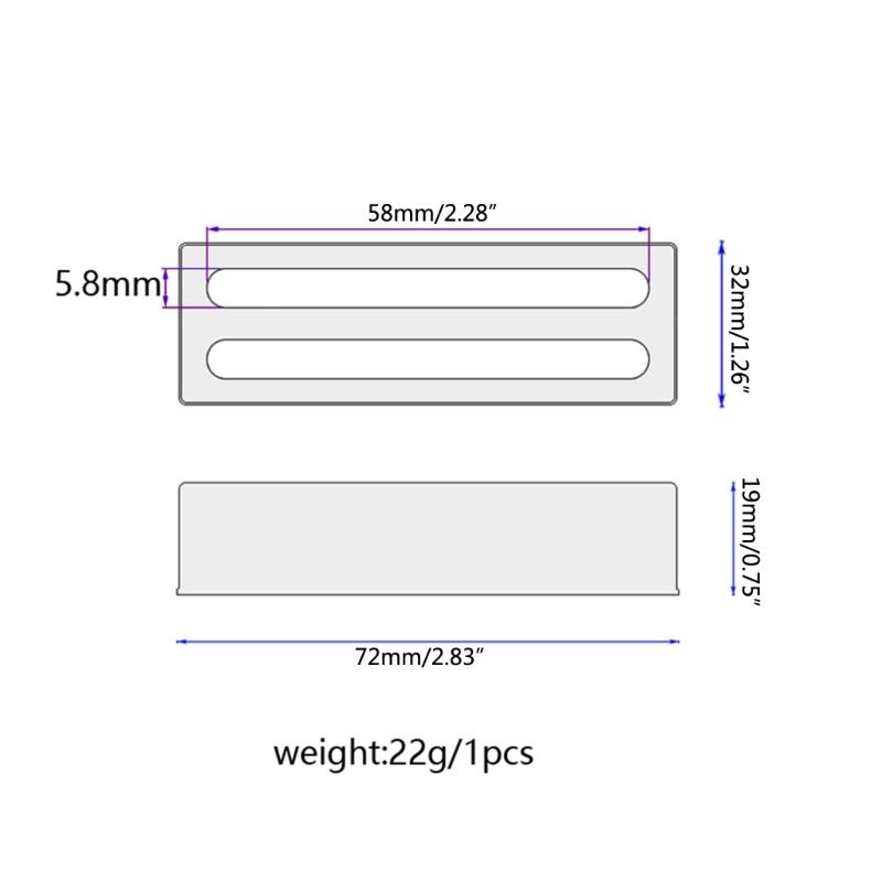 Electric Guitars Pickup Cover Two Slot Metal Case Brass Humbuckers Cover Modern Style Guitar Pickup Protections Cover