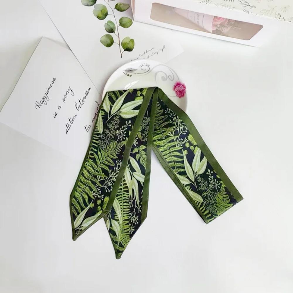 Fashion Printing Letter Hair Ribbons French Elegant Long Headband Bag Strap Accessories Girls Bow Knot Long Hair Scarf HairBand