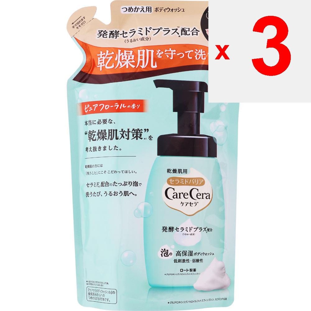 Rohto Carecera Foam Moisturizing Body Wash Refill 385ml Dry/Sensitive Skin Body Soap Directions for Use: Apply an Appropriate Amount To the Palm of Yo