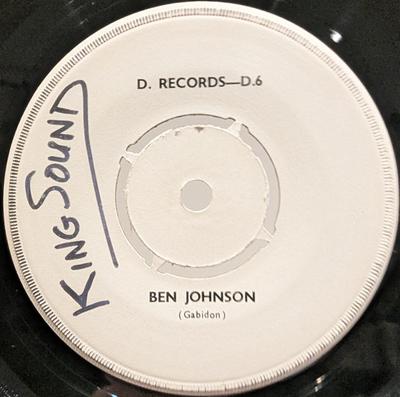 7-Zoll-Schallplatte BASIL GABBIDON THE CHARMERS Ben Johnson Too Late To Be Sorry D6 D. Platten UK Reggae Ska Dub Gebraucht