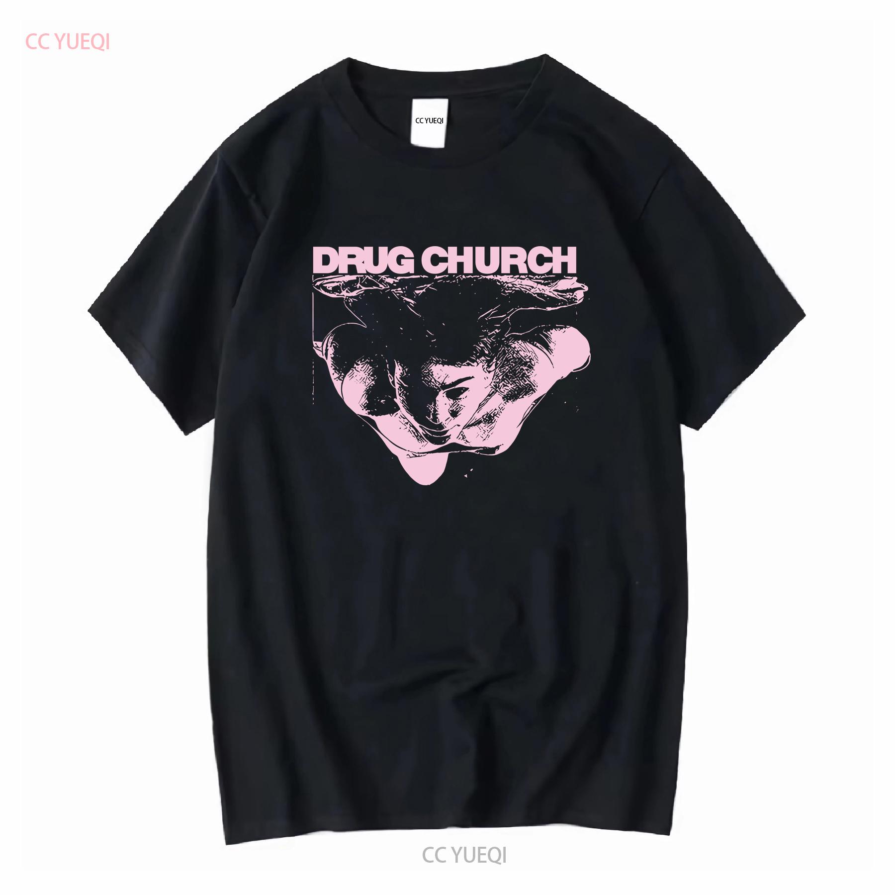 

Drug Church T Shirt Size M Grey Psych Rock Band vintage Washed Comfortable Casual fashion Soft Stretched Slightly Versatile 4XL