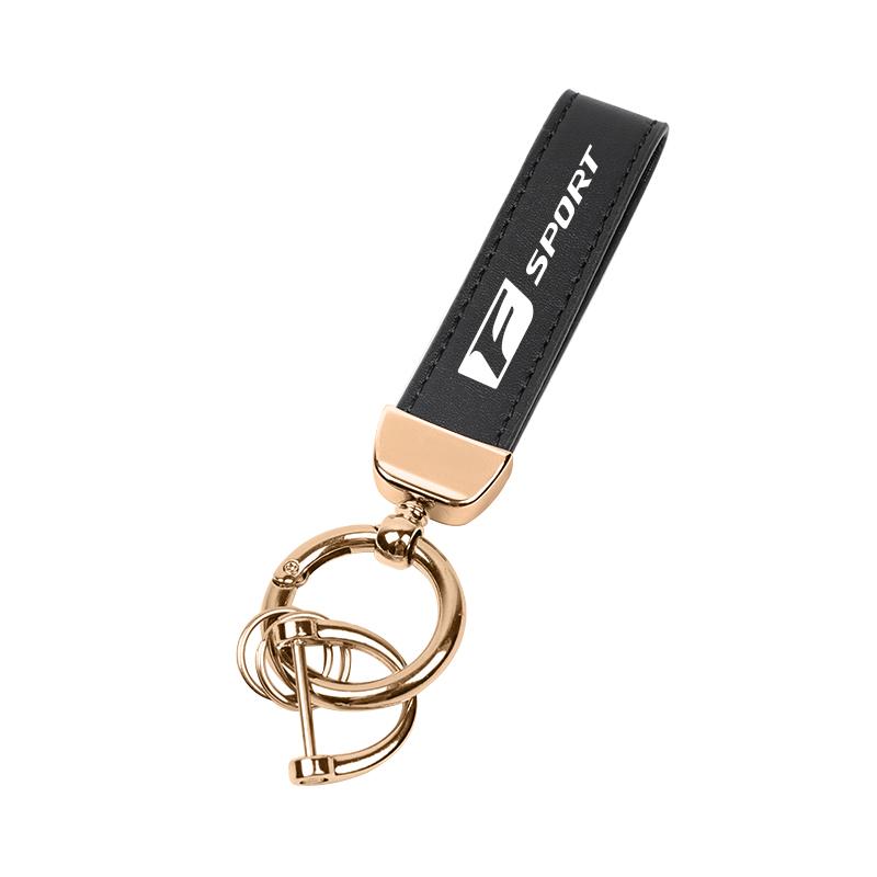 Car Key Chain Rings Leather Emblem Keychain Auto Keyring For Lexus FSPORT GS GX IS LS LX CT LC RC LBX NX RX 350h 450h ES UX 300e