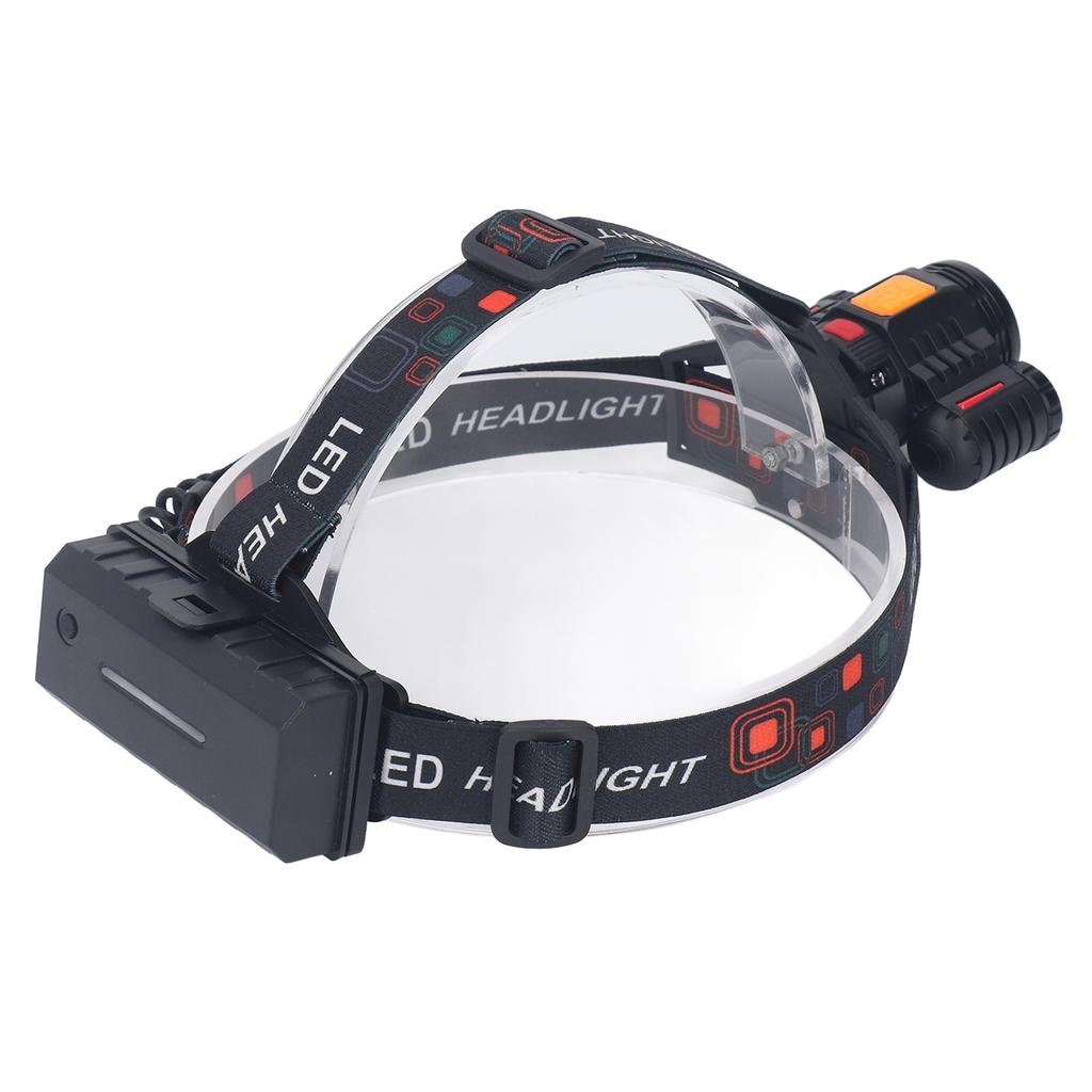 Arbeits-Stirnlampe Modi Winkelverstellbar Wasserdicht USB-Aufladung Arbeitsleuchte für Außeneinsatz Schwarz