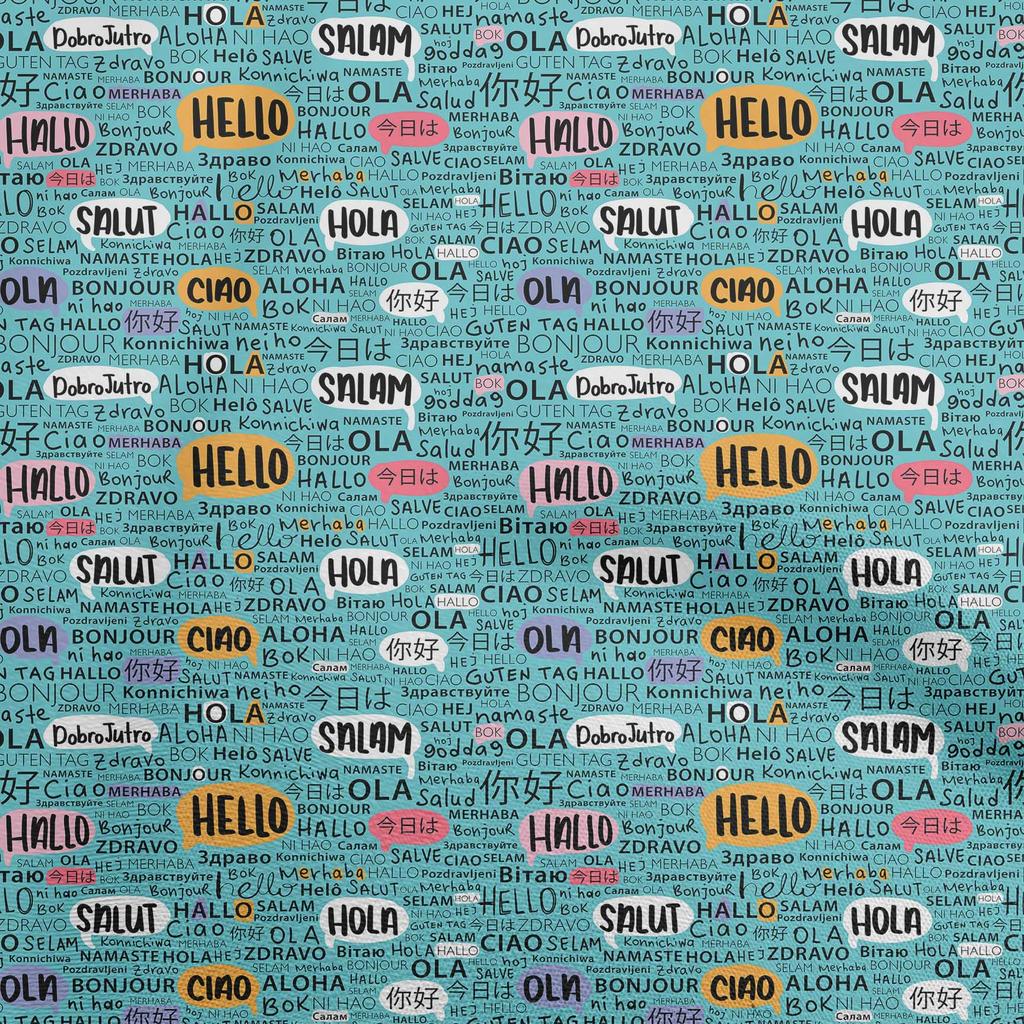 oneOone Cotton Flex Brown Fabric Writing Text Diy Clothing Quilting Fabric Print Fabric By Yard 40 Inch