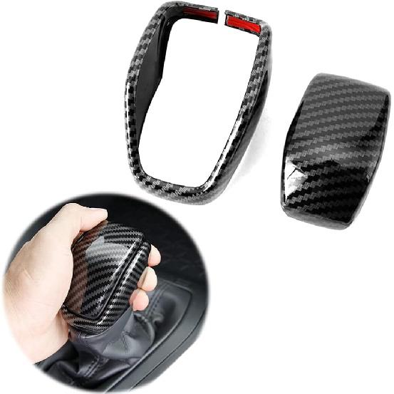 Carbon Fiber Sport Style Auto Gear Shift Knob Cover Sticker Head Trim Compatible with Toyota RAV4 Accessories 2019 2020 2021