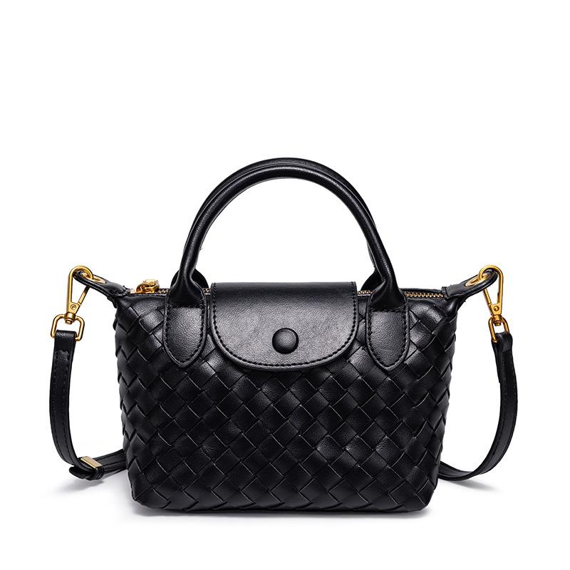 Woven Handbag Women's Fashion Small Square Bag High-end Shoulder Messenger Bag Trendy Versatile Dumpling Bag