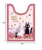 Senko Kiki's Delivery Service Toilet Supplies: Jiji and the Date Long Toilet Mat, Approx. 80 x 60 cm, Pink, Character Jiji, Cat, Ghibli Design, 37179