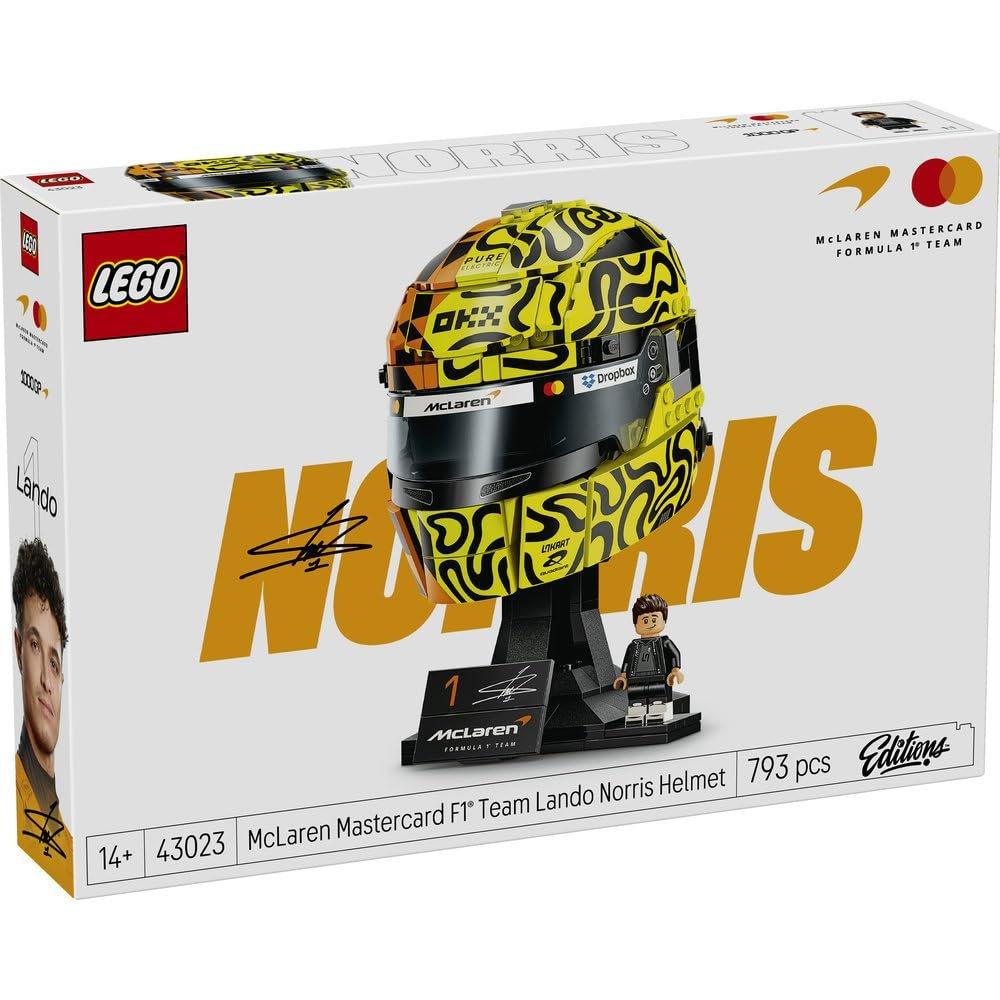 LEGO McLaren Mastercard F1 Team Lando Norris's Helmet 43023 Speed Champions Style Display Toy Set