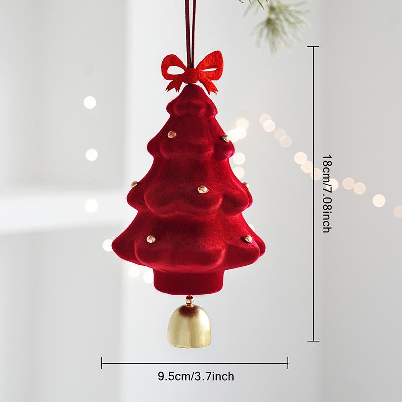 Christmas Tree Flocking Hanging Ornaments Xmas Tree Pendants Christmas Decoration New Year 2026 Party Decor Navidad Gifts 7