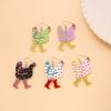 Easter Creative Rooster Splicing Yak Printing Chicken Fancy Printing Hen Earrings Female