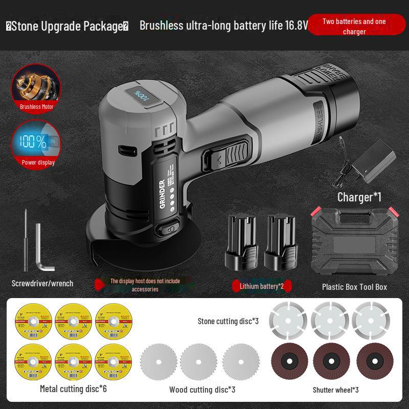 16.8V Mini Angle Grinder: Compact, Rechargeable, Multi-Function Lithium Battery Cutting Tool