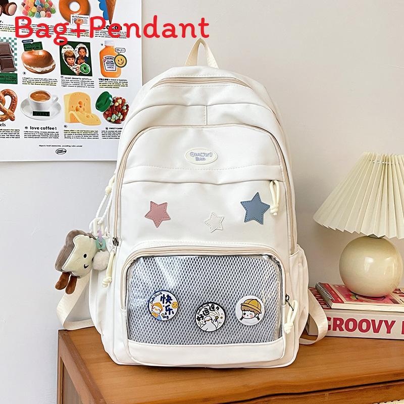 Girl Student Backpack With Nylon Material For School And Daily Use