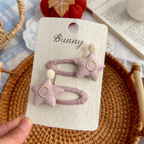 2pcs Pink Hair Clips Hairpins Butterfly Love BB Clip Baby Girl Bangs Side Clip Barrettes Headwear Hairpin Kids Hair Accessories