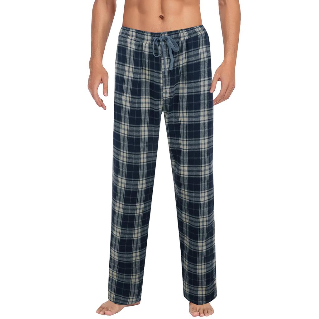 Men's Plaid Stripe Casual Pants Men's Casual Fashion Pajama Pants