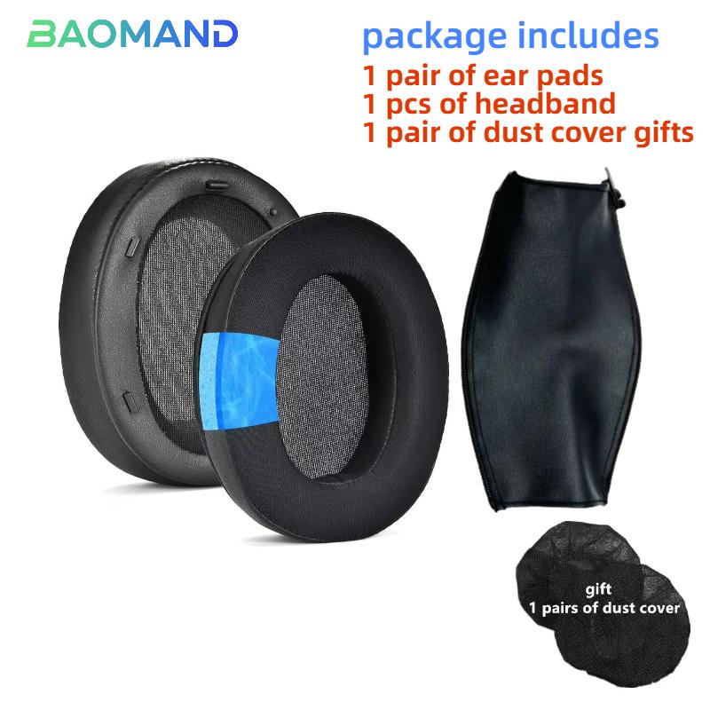 1 Set Replacement Ear Pads Earpads Headband for Sony/Sony WH-XB910N Headphones Memory Foam Ear Cushion Cover