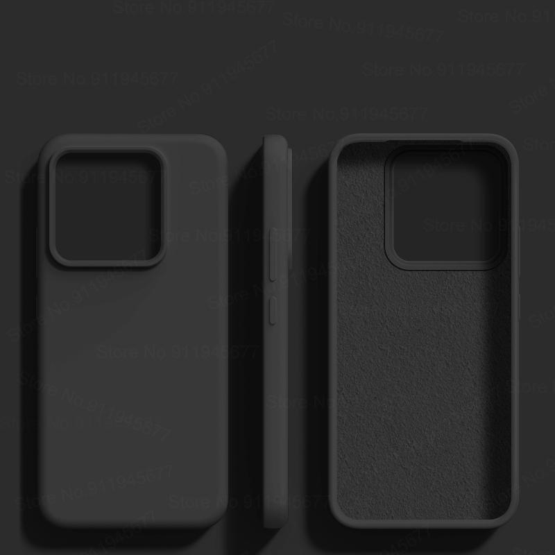 Liquid Silicone Case For Xiaomi Mi 14 Ultra 13T 13 Lite 12T 12S 11T Redmi Note 13 12 11 10 Pro Plus 5G 13C Shockproof Soft Cover