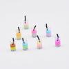 Gradient Mini Pearl Milk Tea Straw Cup Earrings - DIY Charm Jewelry Accessories