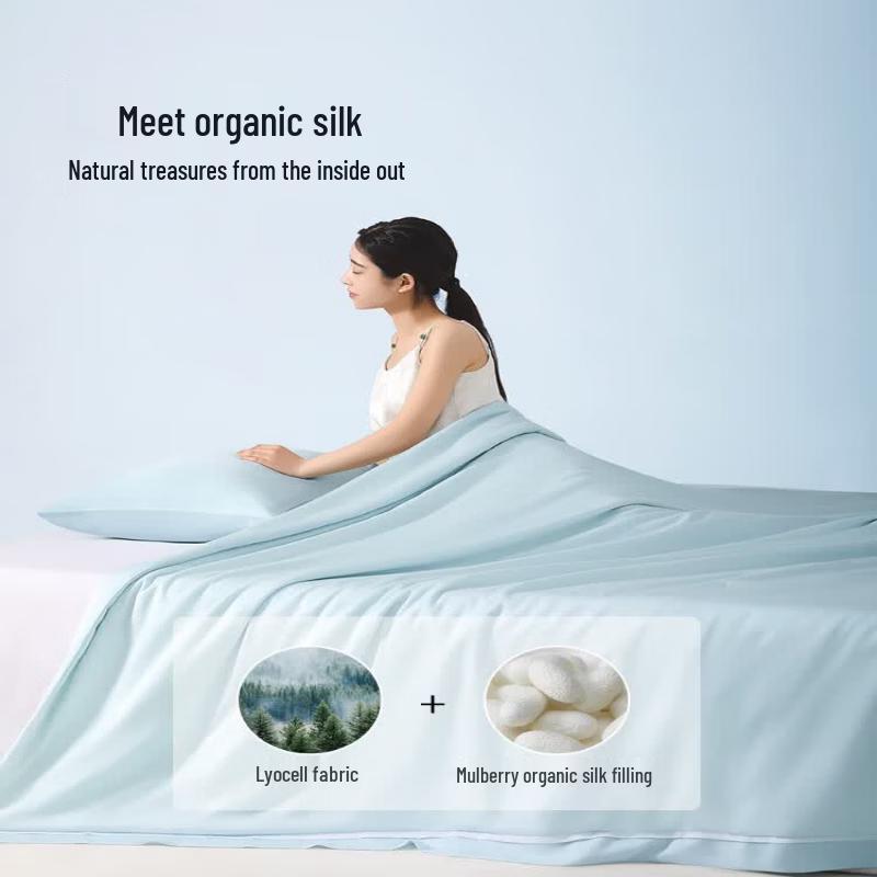 Mercury Home Textiles Cool Touch Washable Tussah Silk Quilt