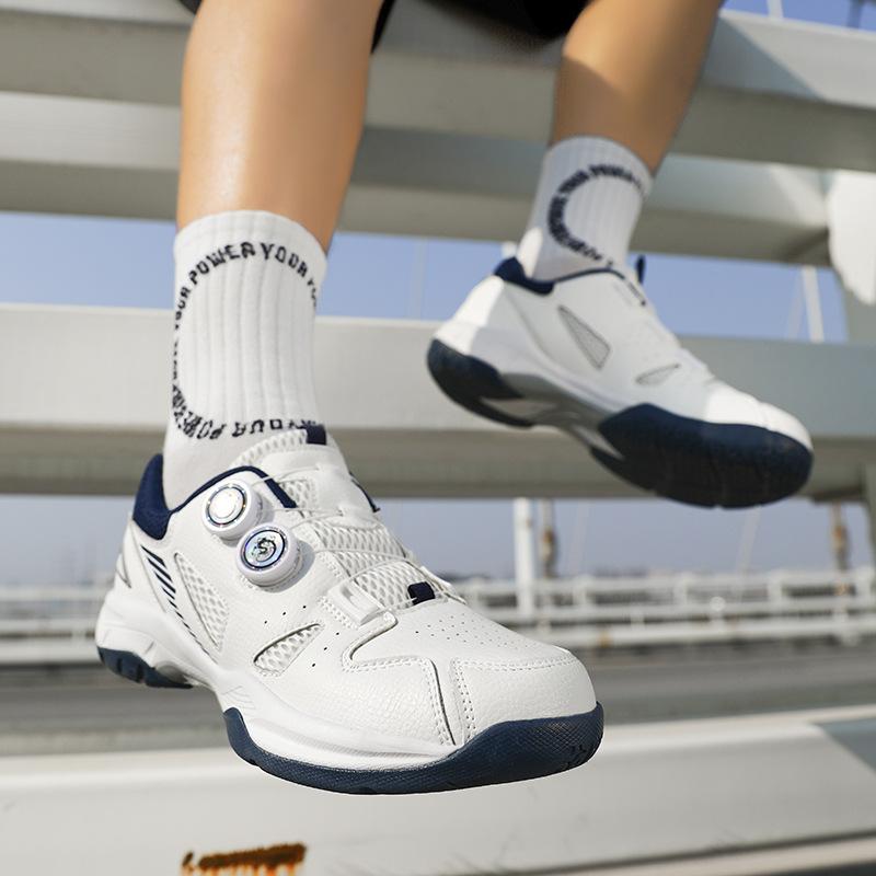 New rotary buckle casual badminton shoes couple table tennis sports shoes men's and women's tennis baseball training shoes