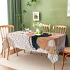 Watercolor Floral Pattern Polyester Tablecloth - Decorative Table Cover for Dining Table, Stylish Home Party Table Decoration