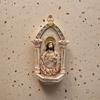 European Themed Resins Wall Decors Ornament Sacred Christian Sculpture Holy Water Font For Spiritual Interior Styling J0MC