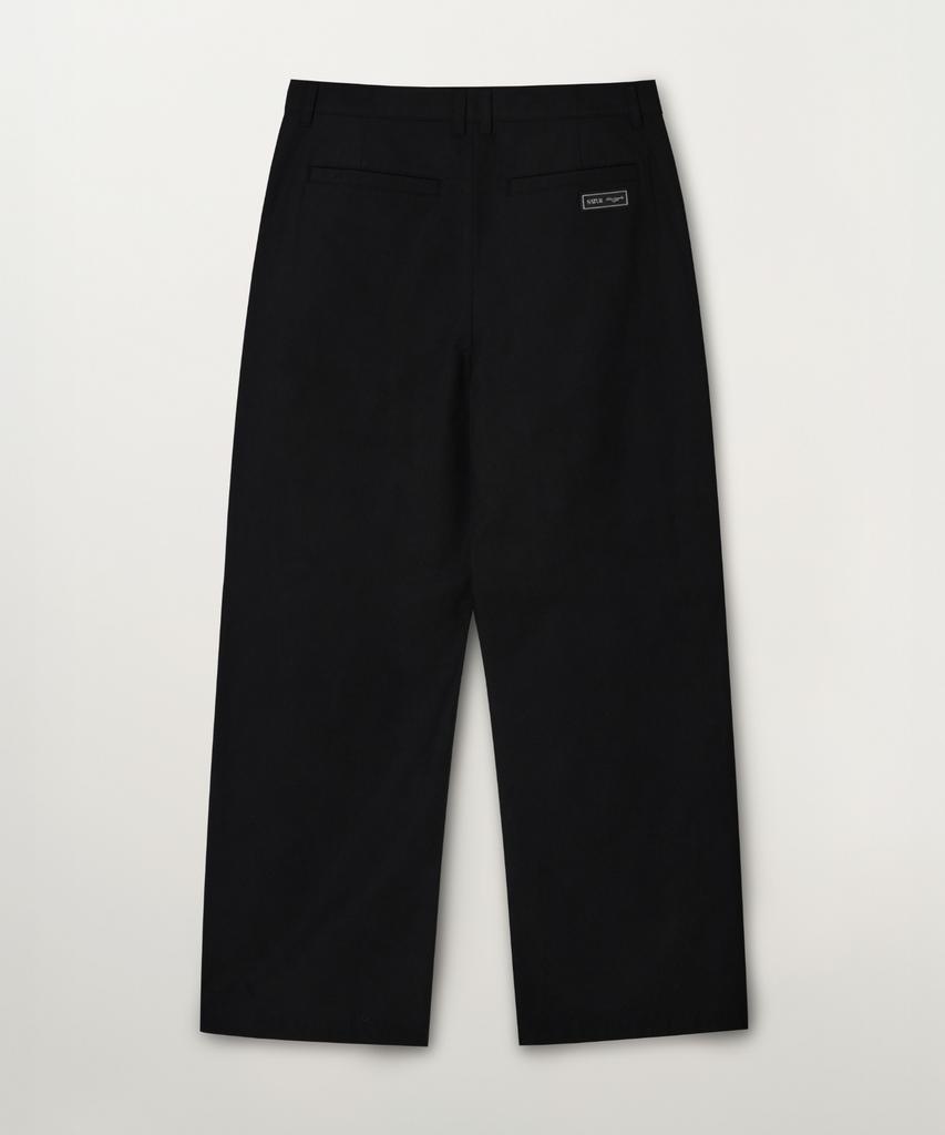 Seteo Relaxed Cotton Blend Pants Black