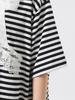 Beams Boy Tee Bias Frill Big One Size S/S [Special Order] TORI-TO T-Shirt, Women's, Black/White,