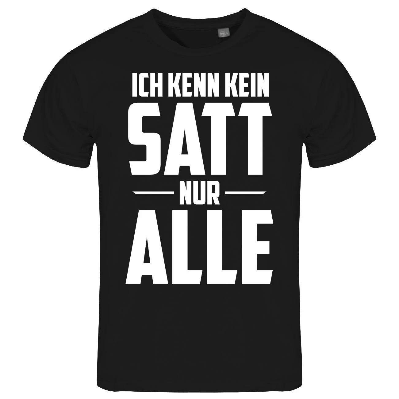 

Mens T-Shirt I Know No Satisfied Just Eat All S to XXL Sweets Snacking M