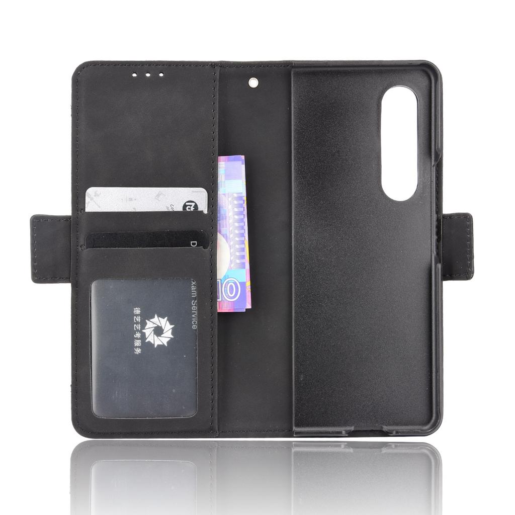 Leather Case For Samsung Galaxy Z Fold 7 6 5 4 3 Fold6 5G With Pen Slot Card Solt Holder Phone Bag Magnetic Flip Wallet Cover