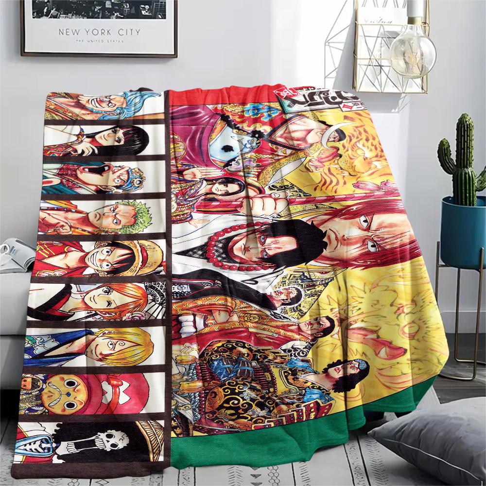 Coperta in Flanella con Stampa Personaggio One Piece, Alta qualità Confortevole per Tutte le Stagioni, Arredamento per la Casa, Calore e Comfort, Perfetta per Regali di Natale