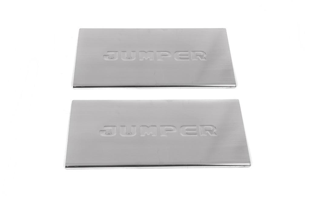 

Накладки на внутрішні пороги Carmos V1 (2 шт, нерж) для Citroen Jumper 2007-2025 рр.